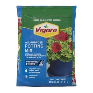 10 qt. All Purpose Potting Soil Mix for Indoor or Outdoor Use for Fruits, Flowers, Vegetables and Herbs