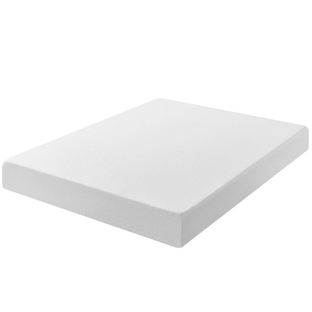 Queen White Memory Foam Mattress with Green Tea Infusion