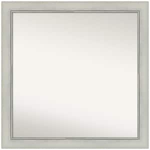 Flair Silver Patina 30 in. W x 30 in. H Square Non-Beveled Framed Wall Mirror in Silver