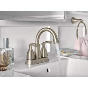 Essie 2-Handle 4 in. Centerset Bathroom Faucet in Spot Resist Brushed Nickel