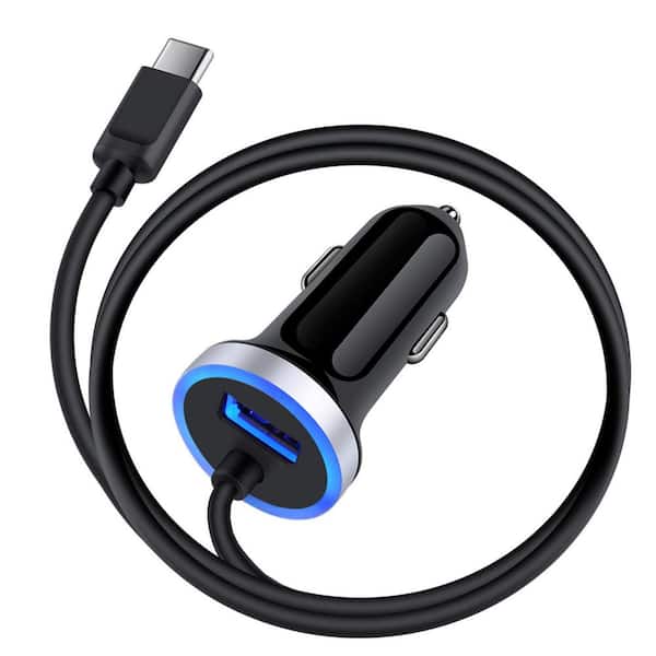 Charger Accessory Vrbgify USB C Car Charger Accessory in Black Fast Charging Adapter with ...