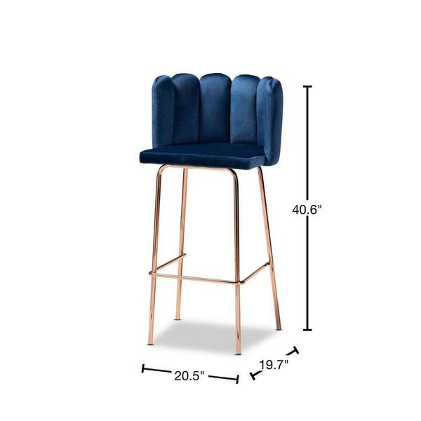 California Golden Bears HBS Black Swivel Bar Stool with Blue Cushion