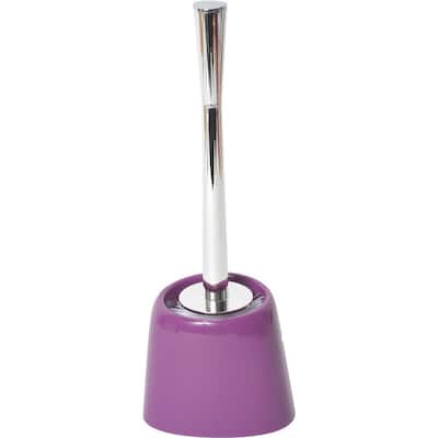 Bath Free Standing Toilet Bowl Brush with Holder Purple