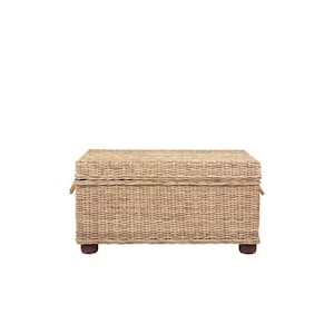 Bauer Kubu Natural Tan Rattan Storage Trunk 21 in.