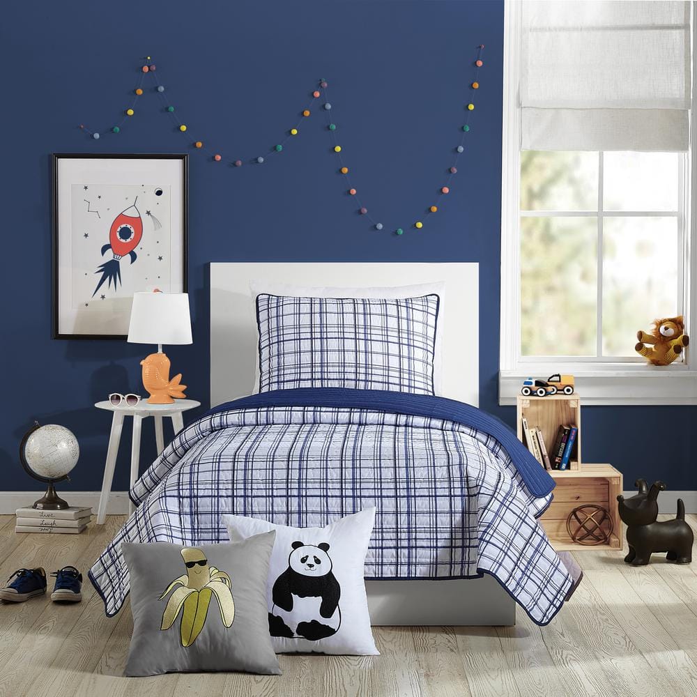 Marquis 2-Piece Navy Twin Polyester Quilt Set