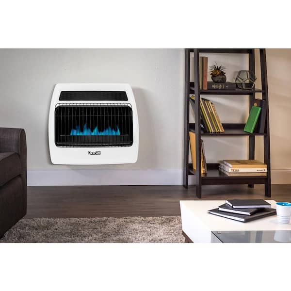 30,000 BTU Blue Flame Vent Free Liquid Propane Thermostatic Wall Heater