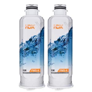 FMS-4 Premium Refrigerator Water Filter Replacement Fits Samsung HAF-QIN/EXP (2-Pack)