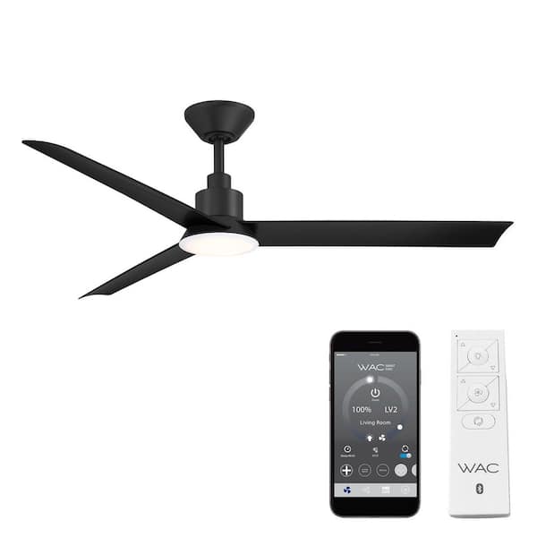 Fanimation TriAire Custom 52-in Matte White LED Indoor/Outdoor Smart Ceiling Fan with Remote (3-Blade)
