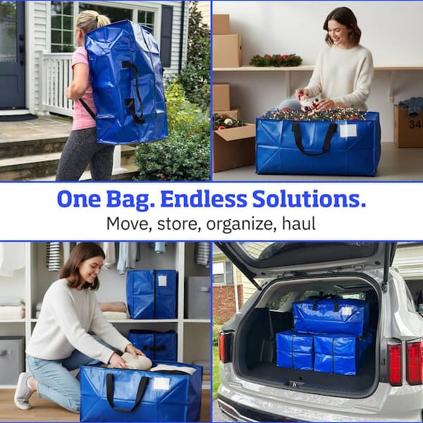 DURASACK 20 Gal. Heavy-Duty Moving and Storage Bag Blue