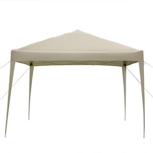 Outdoor 10 ft. x 10 ft. Beige Practical Waterproof Right-Angle Folding Tent Khaki