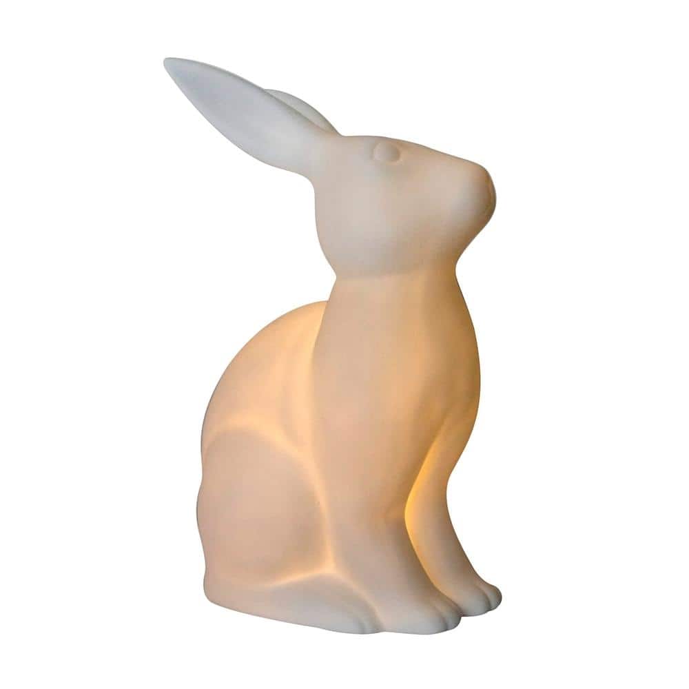White Porcelain Bunny Rabbit Shaped Night Light for Kids