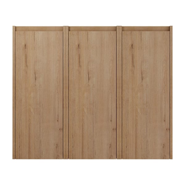 COWLOWN 35.46 in. W x 9.81 in. D x 29.5 in. H Bathroom Storage Wall Cabinet in Imitative Oak Brown