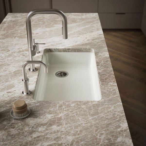 River by 33 in. Undermount Single Bowl Dune Cast Iron Kitchen Sink