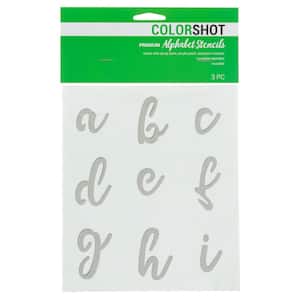 Lower Case Cursive Alphabet Stencil (Set of 2)