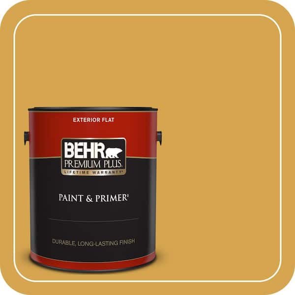 BEHR PREMIUM PLUS 1 gal. #M290-6 Plantain Chips Flat Exterior Paint & Primer