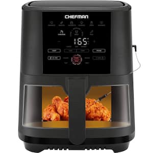 5 Qt. Digital Air Fryer with Temperature Probe, 8 Customizable Cooking Presets, Large Easy-View Window