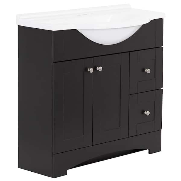 Cultured Marble White Vanity Top, 36 Inch Vanity Combo Home Depot
