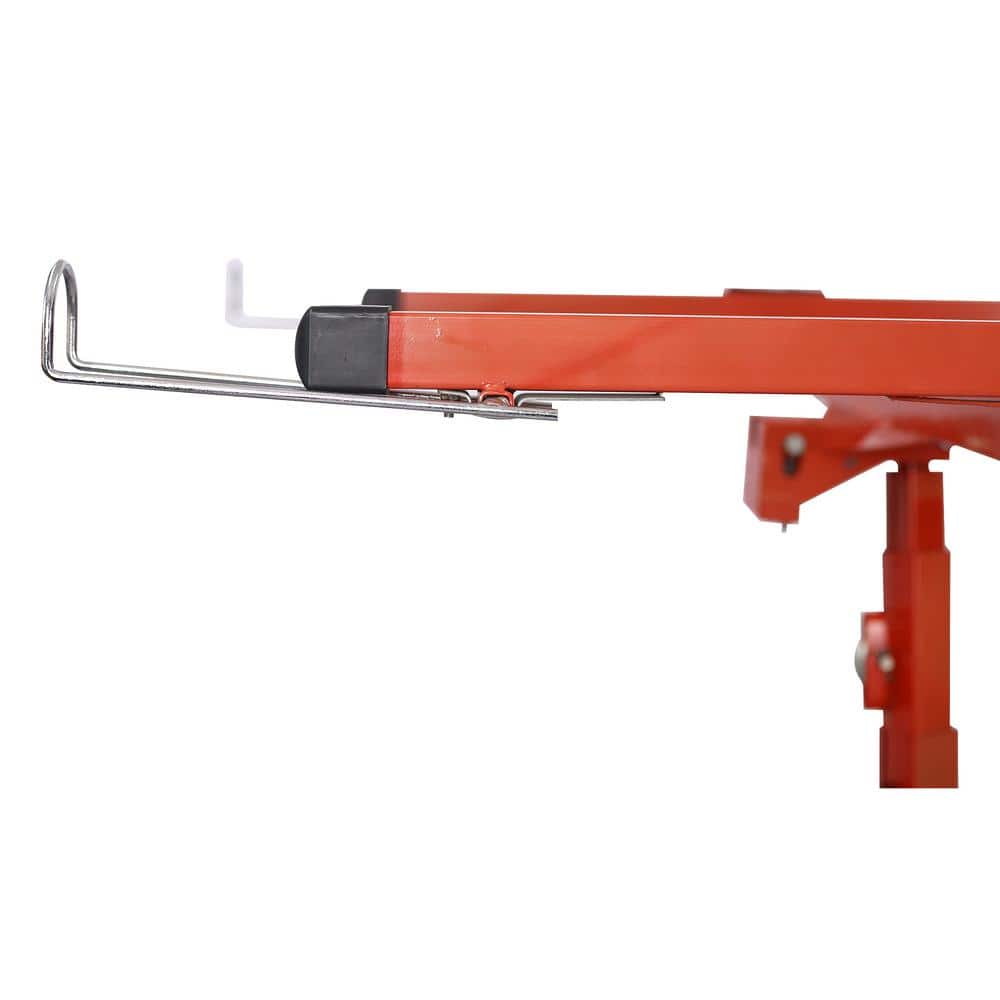Red Steel Adjustable Drywall Panel Hoist Jack with Telescoping Arms