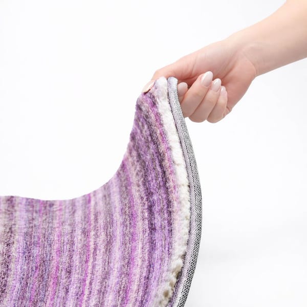 Dream Shag Premium Machine Washable Abstract ADS598 Purple 9 ft. x 12 ft. Area Rug