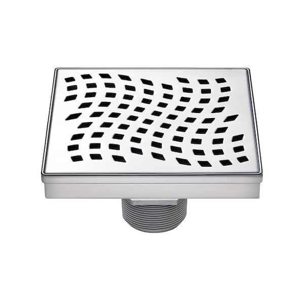 Mediterraneo 4.5 in. Square Shower Drain, Elements Design ZS3H The