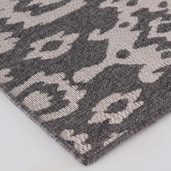 Santorini Tusk Granite/Ecru 5 ft. x 8 ft. Indoor/Outdoor Patio Area Rug