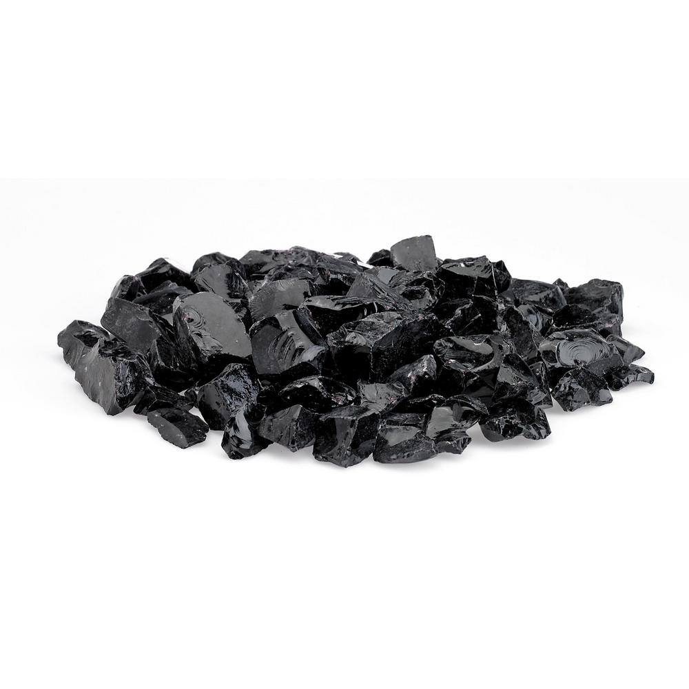 Medium Onyx Recycled Fire Pit Glass, 10 Pounds