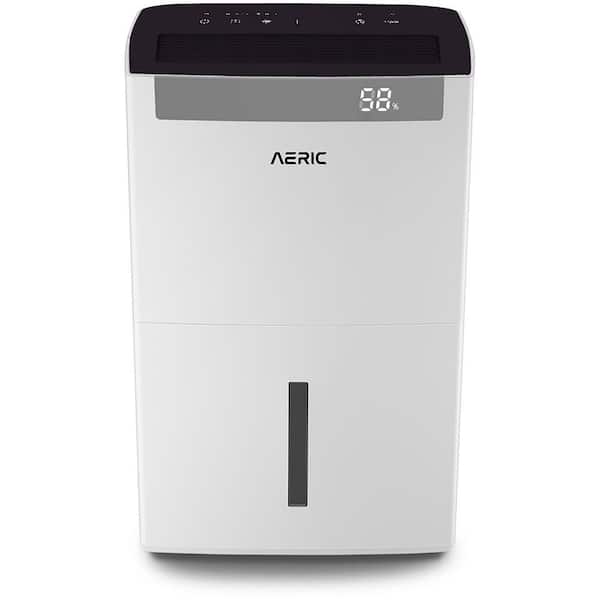 AERIC Energy Star 50 pt. up to 4,500 sq. ft. Portable Dehumidifier in. White with Auto-Shutoff and Timer
