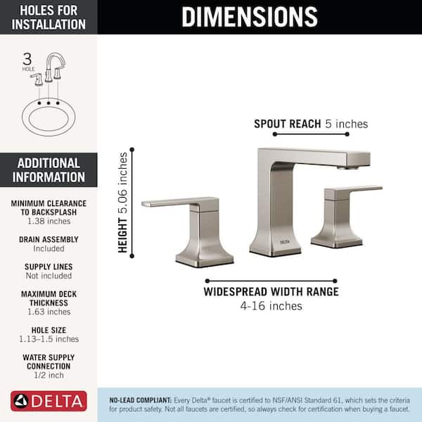 Delta Velum 8 in. Widespread Double Handle Bathroom Faucet with