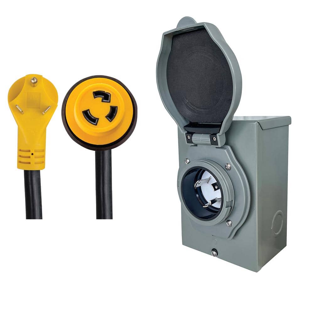 30 Amp Generator Power Inlet Box with 25 ft. Extension Cord -  Sportsman, 809367