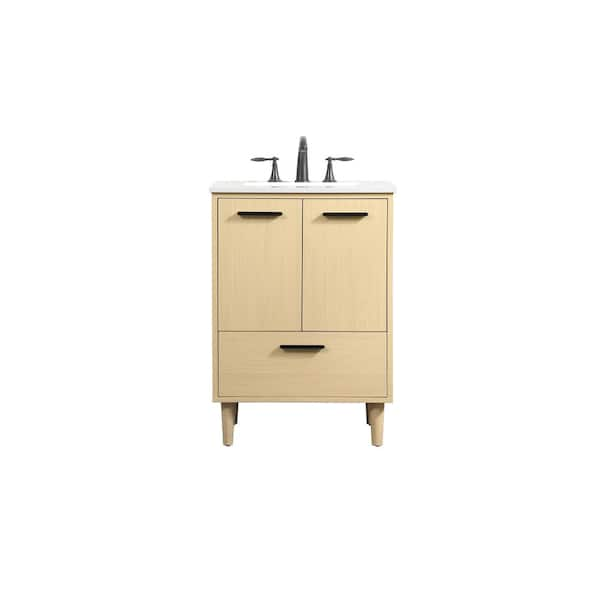 Simply Living 24 In W X 19 In D X 34 In H Bath Vanity In Maple With   Bathroom Vanities With Tops Sl141072mmp 64 600 