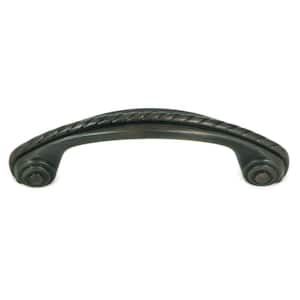 Charleston 3 in. Center-to-Center Oil Rubbed Bronze Rope Design Arch Cabinet Pull (10-Pack)