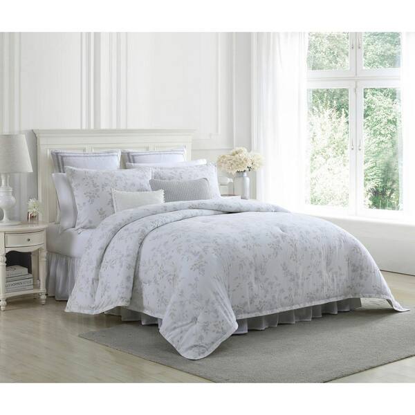 Laura Ashley Fawna 3-Piece Brown Floral Cotton Flannel Full/Queen Laura Ashley Fawna 3-Piece Brown Floral Cotton Flannel Full/Queen