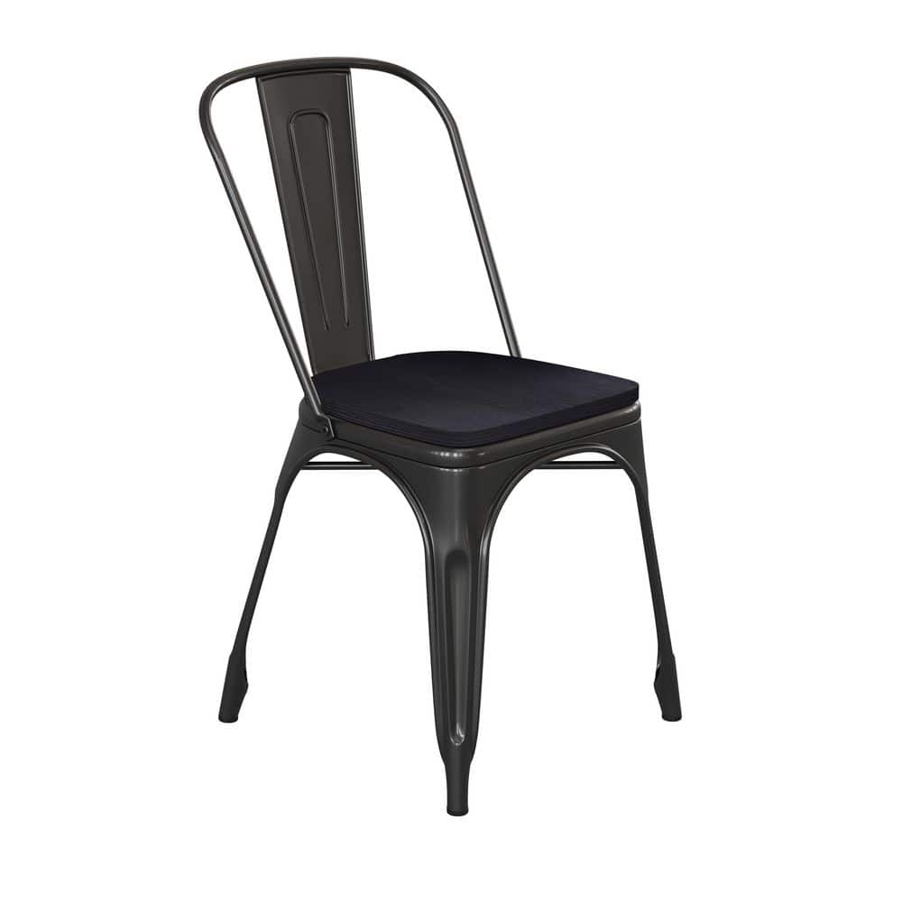 Carnegy Avenue Black Metal Outdoor Dining Chair in Black  CGA-CH-515759-BL-HD The Home Depot