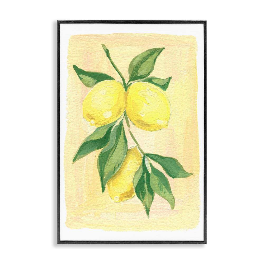 Hanging Lemons Country Charm by Hannah Moren Black Framed Food Giclee Art Print 30 in. x 20 in. price history on PriceWatchPro