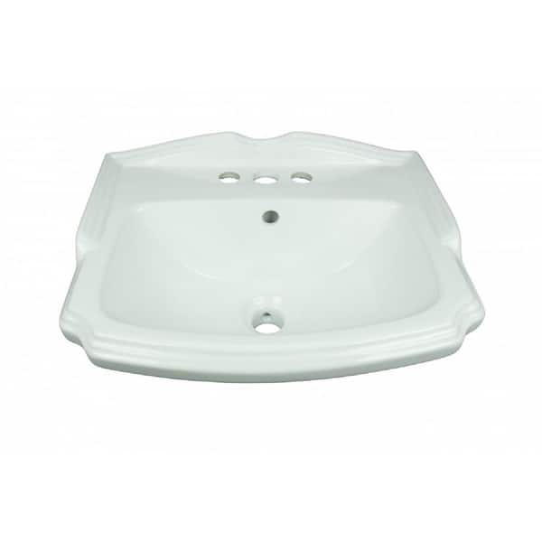 RENOVATORS SUPPLY MANUFACTURING Cloakroom 19 in. Wall Mounted Bathroom Sink in White with Overflow No Hardware