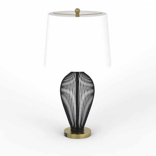 Black Ananas Table Lamp - Black Shade - Scenario Home