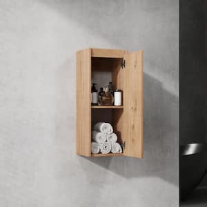 11.81 in. W x 9.81 in. D x 29.50 in. H Bathroom Storage Wall Cabinet in Imitative Oak with Soft Closing Door