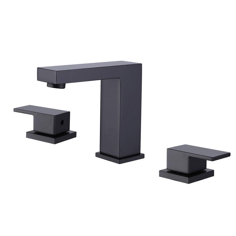 WANMAI 8 in. Widespread Double Handle Bathroom Faucet Modern 3 Hole