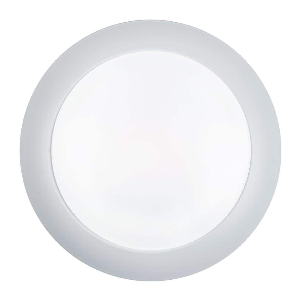 White Aluminum LED Flush Mount with Acrylic Diffuser