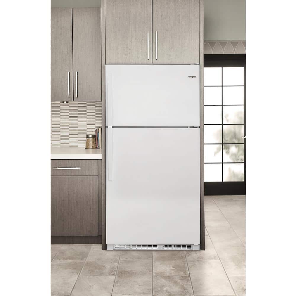 White 20.5 Cu. Ft. Top Freezer Refrigerator with Ice Maker