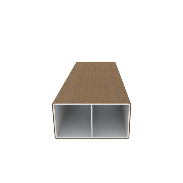 NewTechWood Alusions 2 in. x 4 in. x 144 in. Coextruded Peruvian Teak Wood Composite Aluminum Beams