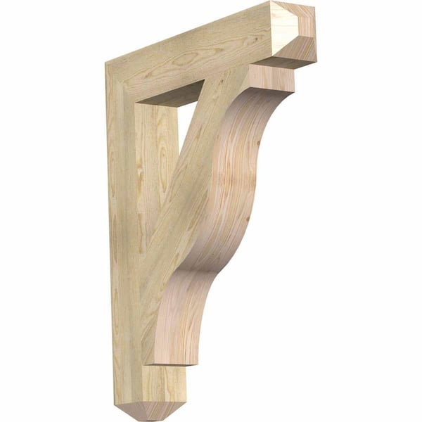 Ekena Millwork 6 in. x 42 in. x 34 in. Douglas Fir Funston Craftsman Rough Sawn Bracket