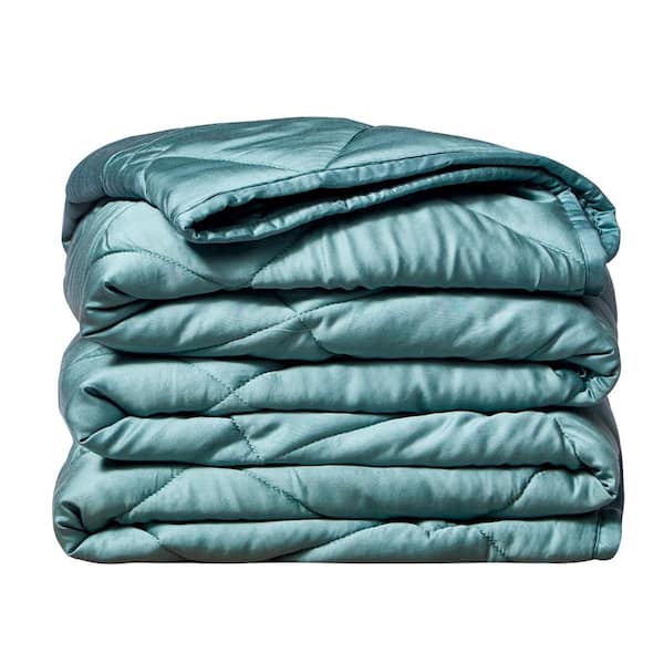 Unbranded Green 48 in. x 72 in. x 15 lbs. Weighted Throw Blanket