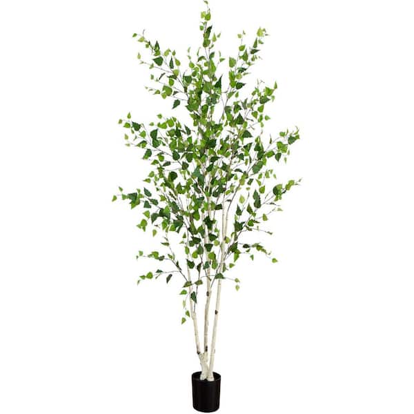 7 ft. Artificial Birch Tree with Real Touch Leaves