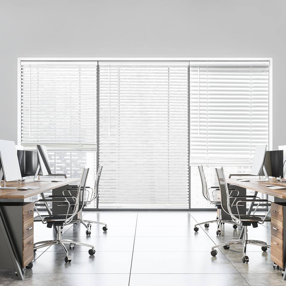 White Cordless Light Filtering EZ Stick No Tools No Drill Mini Blind with 1 in. Slats-39 in. W x 64 in. L price history on PriceWatchPro