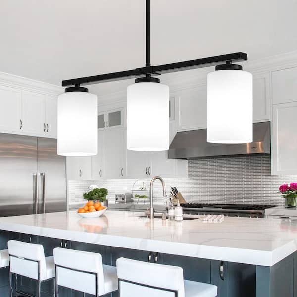 ZSMIHDOH 5-Light Nickel Modern Linear Kitchen Island Pendant with