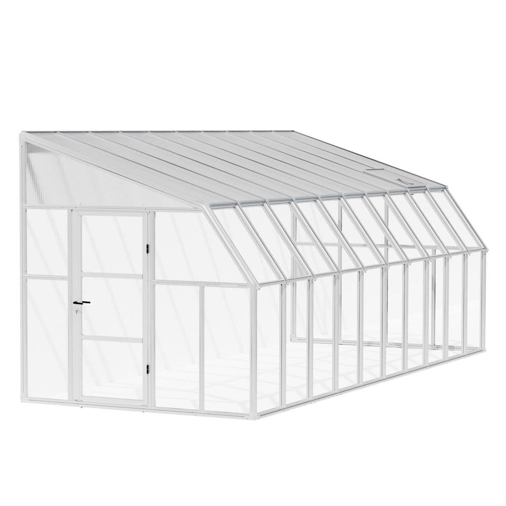 Large White Polycarbonate and Acrylic Sunroom Greenhouse