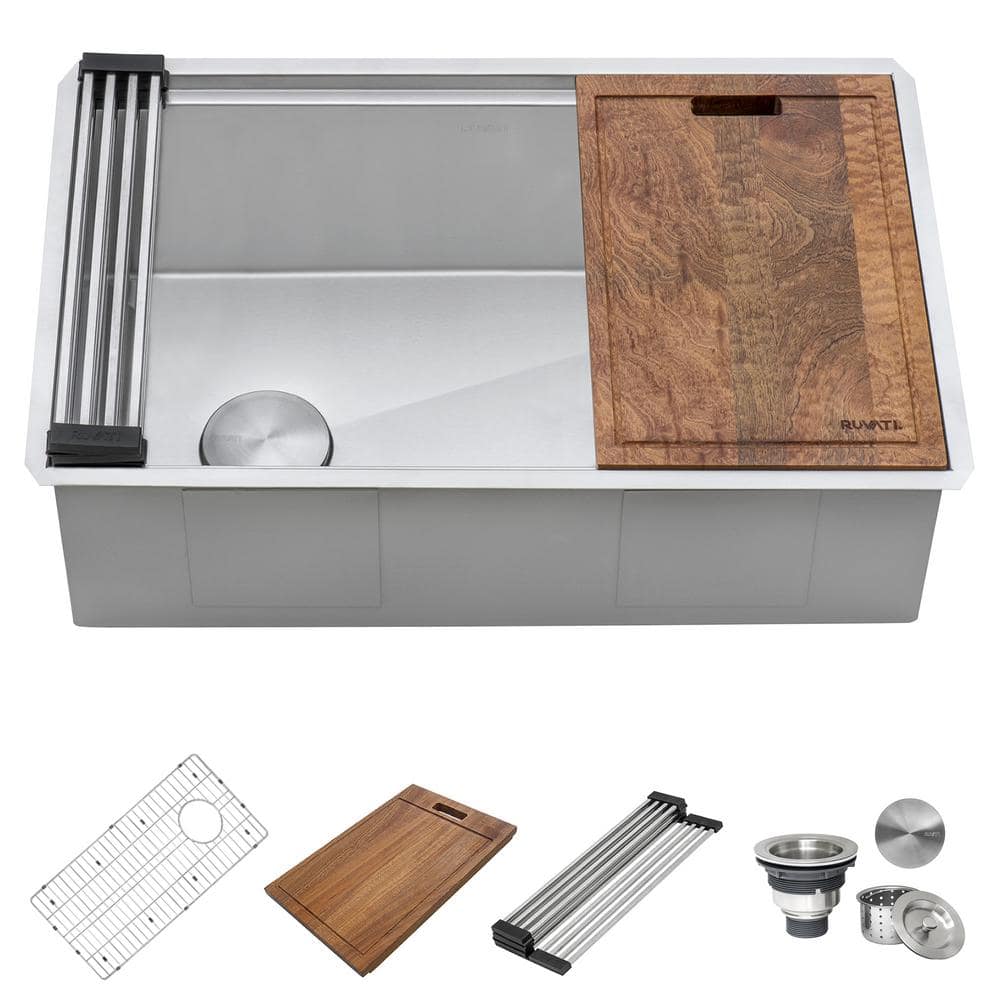 Ruvati 30-Inch Stainless Steel Workstation Kitchen Sink