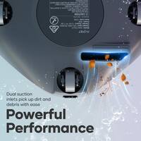 SG 800B Cordless Robotic Pool Cleaner - Automatic Pool Vacuum for Flat Above Ground Pools up to 860 sq. ft. Gray