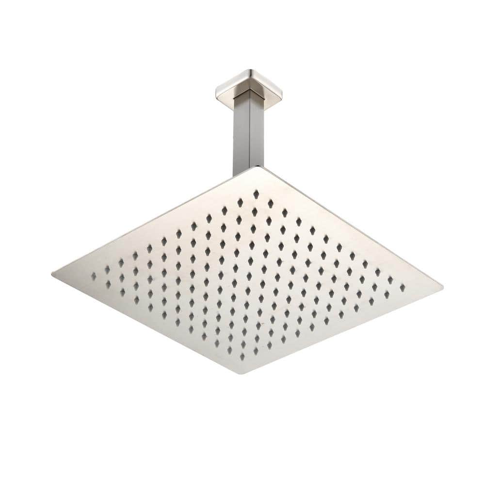 1-Spray Patterns 10 in. Ceiling Mount Dual Fixed and Handheld Shower Head with 2.5 GPM in Brushed Nickel price history on PriceWatchPro